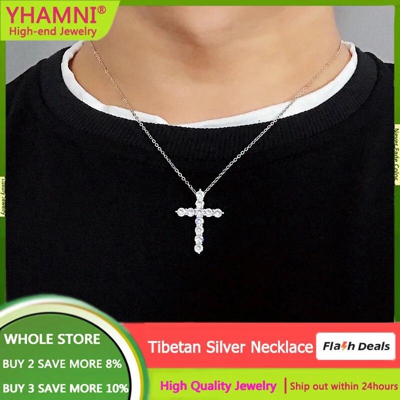 Ожерелье с подвеской в форме креста из циркона для женщин, подарочные украшения, тибетское серебряное колье-цепочка, унисекс, мужские повседневные классические аксессуары для вечеринок
Ожерелье с подвеской в форме креста из циркона для женщин, подарочные украшения, тибетское серебряное колье-цепочка, унисекс, мужские повседневные классические аксессуары для вечеринок