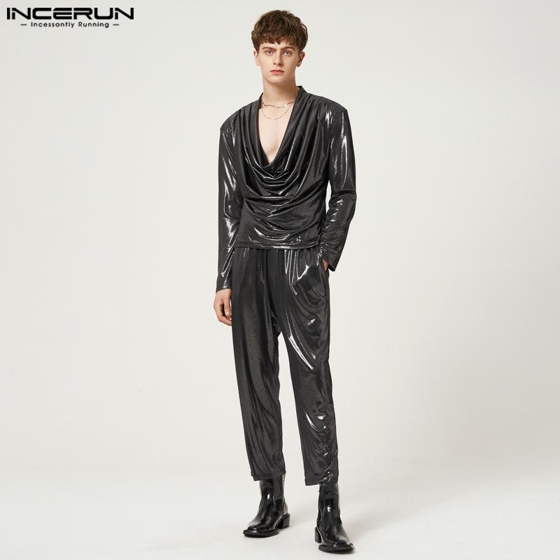 INCERUN Осень Мужчины Черная вспышка 2PCS Комплекты Качели Воротник Топы Длинные брюки
INCERUN Осень Мужчины Черная вспышка 2PCS Комплекты Качели Воротник Топы Длинные брюки