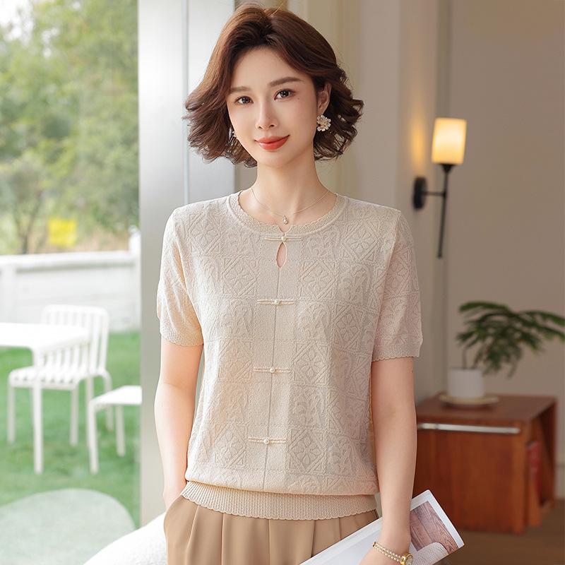 2026 Ice Silk Chinese Style Short-Sleeve T-shirt for Moms: Fashionable Summer Wear for Middle-Aged and Elderly Women 5XL (150-165 jin) бежевый
2026 Ice Silk Chinese Style Short-Sleeve T-shirt for Moms: Fashionable Summer Wear for Middle-Aged and Elderly Women 5XL (150-165 jin) бежевый