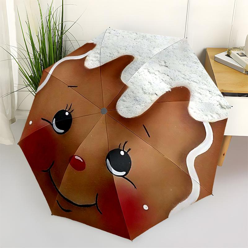 Gingerbread Man Themed Travel Umbrella-8 Ribs Automatic Opening and Closing, Portable Folding Design, Compact and Stylish Umbrella Suitable
Gingerbread Man Themed Travel Umbrella-8 Ribs Automatic Opening and Closing, Portable Folding Design, Compact and Stylish Umbrella Suitable