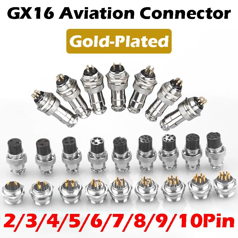 GX16 Gold Plated Butt TYPE Wire Connector 2/3/4/5/6/7/8/9/10 Pin soldering Male&Female Socket Plug Aviation Fixed Connectors 5 sets
GX16 Gold Plated Butt TYPE Wire Connector 2/3/4/5/6/7/8/9/10 Pin soldering Male&Female Socket Plug Aviation Fixed Connectors 5 sets