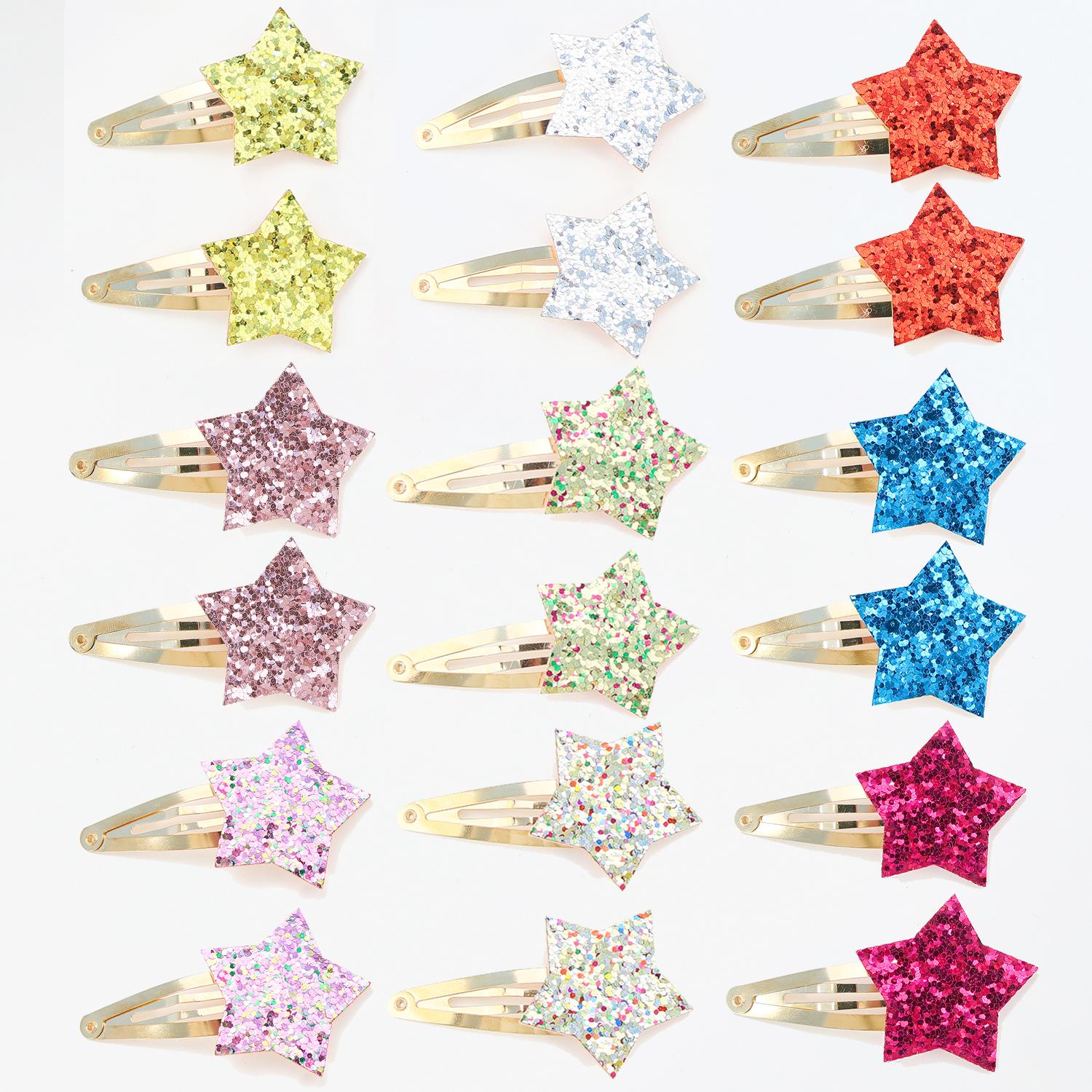 6/18pcs Sparkly Star Hair Clips Girls Snap BB Hair Clips Hairpins Glitter Star Shaped Barrettes Clips Children Kids Headwear
6/18pcs Sparkly Star Hair Clips Girls Snap BB Hair Clips Hairpins Glitter Star Shaped Barrettes Clips Children Kids Headwear