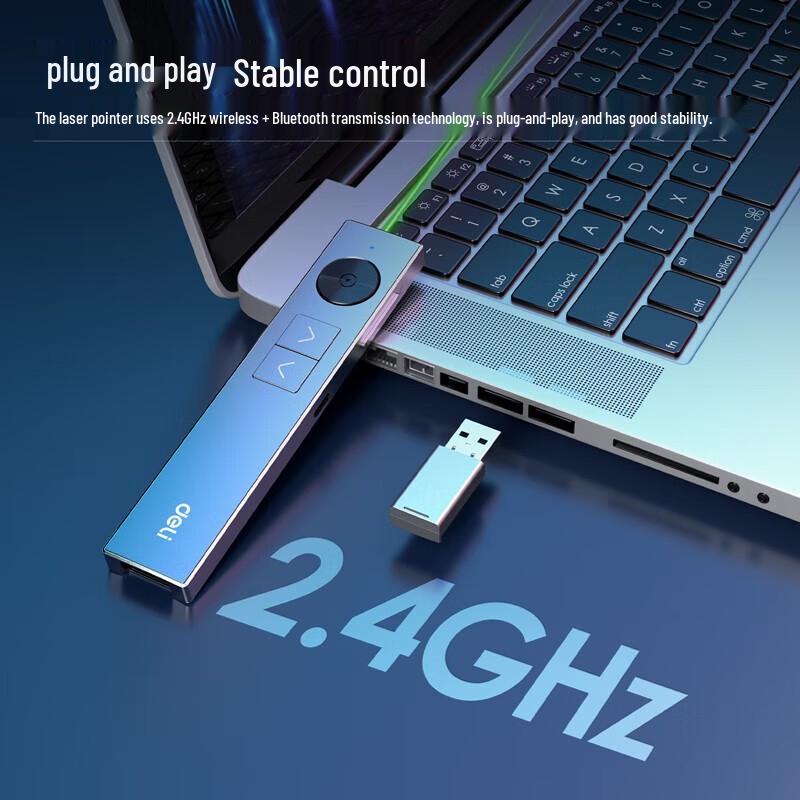 Deli 50682W 2-in-1 Presentation Remote with USB Drive
Deli 50682W 2-in-1 Presentation Remote with USB Drive