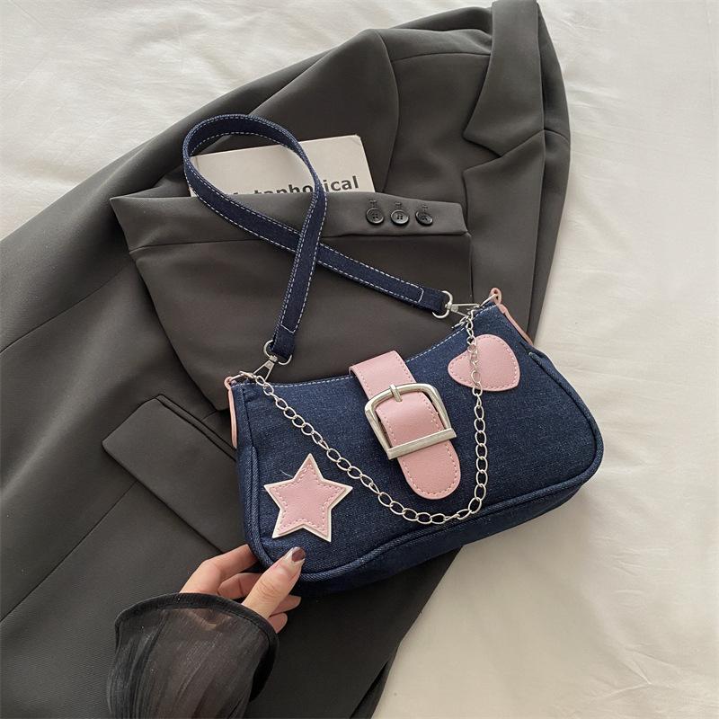 Trend personalized fashion 2025 aesthetic foreign style new casual simple trend crescent bag shoulder underarm bag темно-синього кольору
Trend personalized fashion 2025 aesthetic foreign style new casual simple trend crescent bag shoulder underarm bag темно-синього кольору