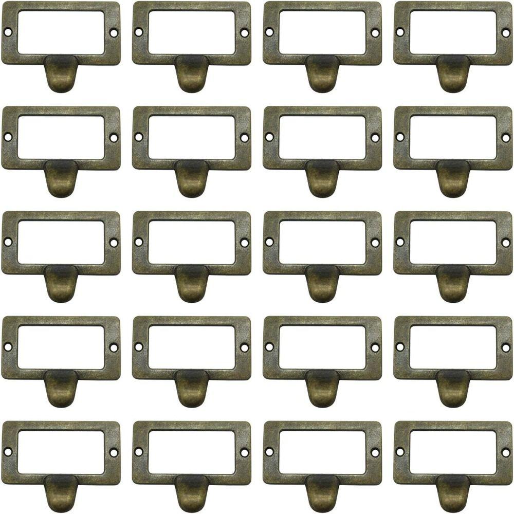 20PCS Bronze Drawer Label Pulls Zinc Alloy Cabinet Frame Knobs Library, Cabinet, Shelves 
20PCS Bronze Drawer Label Pulls Zinc Alloy Cabinet Frame Knobs Library, Cabinet, Shelves