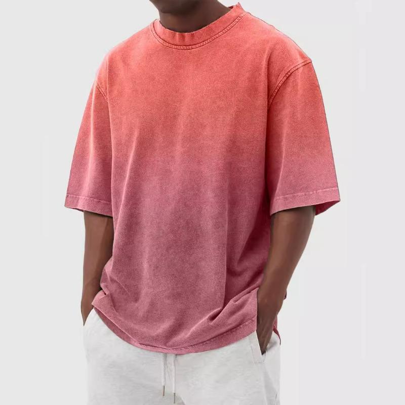 Мужская свободная футболка с короткими рукавами Leisure Wash Trend Gradient M арбуз красный
Мужская свободная футболка с короткими рукавами Leisure Wash Trend Gradient M арбуз красный