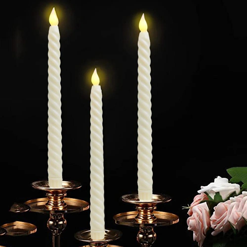 Spiral Pattern LED Taper Simulation Long Rod Candle Light Candles Lamp LED Candles Light Birthday 1pc-white-oval head
Spiral Pattern LED Taper Simulation Long Rod Candle Light Candles Lamp LED Candles Light Birthday 1pc-white-oval head