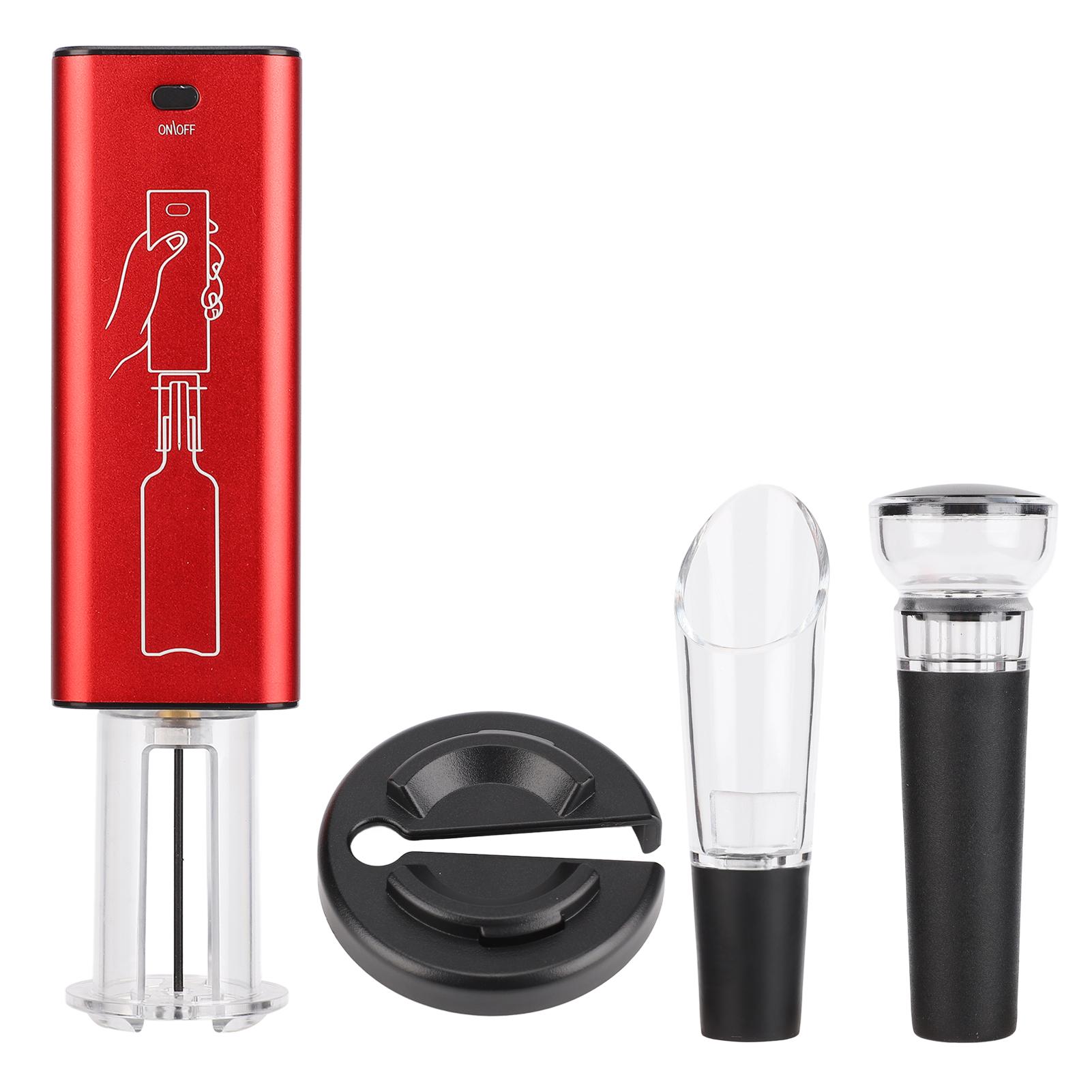 Electric Wine Opener Aluminum Alloy ABS Effort Saving USB Charging Electric Corkscrew with Foil
Electric Wine Opener Aluminum Alloy ABS Effort Saving USB Charging Electric Corkscrew with Foil