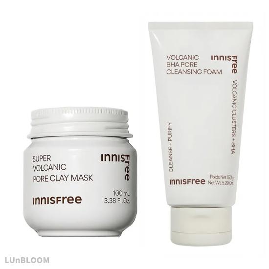 INNISFREE Volcanic Pore Perfecting Duo Set (Mask 100mL + Foam 150g)
INNISFREE Volcanic Pore Perfecting Duo Set (Mask 100mL + Foam 150g)