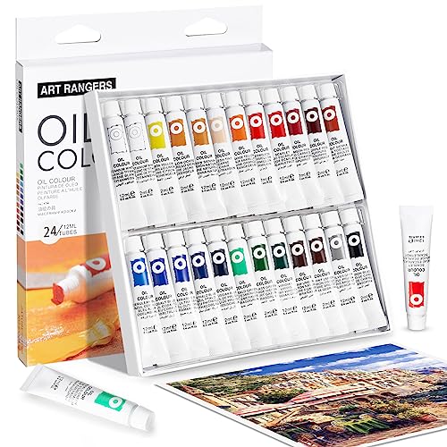LIGHTWISH Oil Paints, Learning Oil Painting Set, 24 Colors x 12ml, Richly Pigmented Oil-Based Paints for Canvas Painting, Non-Toxic for Beginners, Stu
LIGHTWISH Oil Paints, Learning Oil Painting Set, 24 Colors x 12ml, Richly Pigmented Oil-Based Paints for Canvas Painting, Non-Toxic for Beginners, Stu