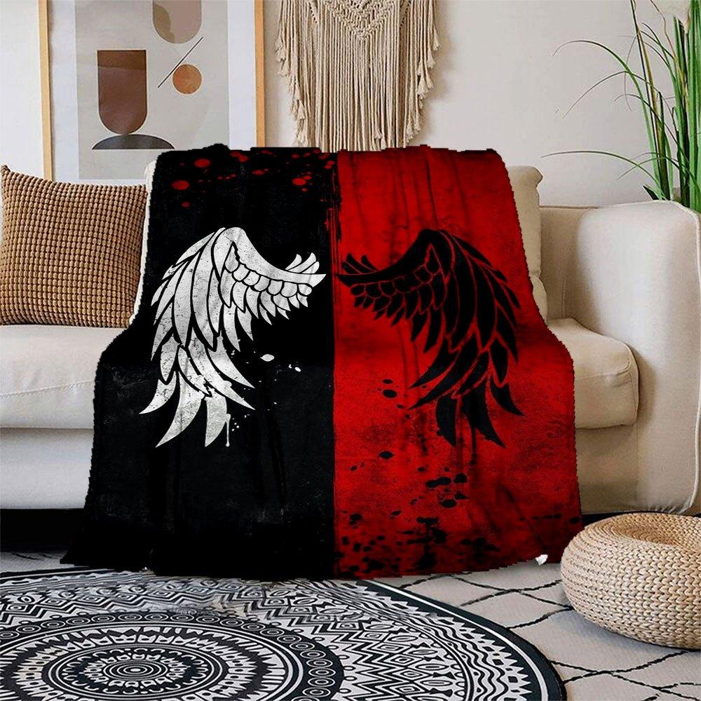 Angel Wings Red Black Wall Art Print PosterBlanket Flannel Throw Blanket for Sofa, Bed, Travel, Camping, Office, Couch, Chair, And Bed Gift 150x180cm
Angel Wings Red Black Wall Art Print PosterBlanket Flannel Throw Blanket for Sofa, Bed, Travel, Camping, Office, Couch, Chair, And Bed Gift 150x180cm