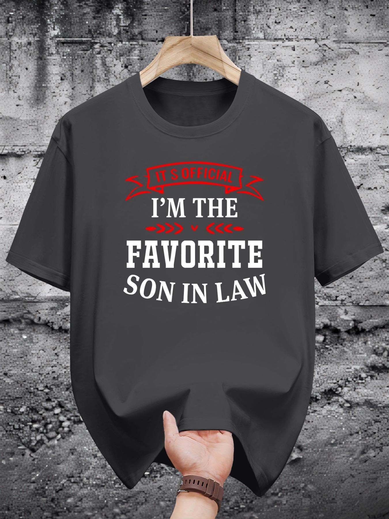 200g 100% Cotton Short Sleeve T-shirt with I m The Favorite Son In Law Graphic Print - White Casual Summer Tee XXXL
200g 100% Cotton Short Sleeve T-shirt with I m The Favorite Son In Law Graphic Print - White Casual Summer Tee XXXL