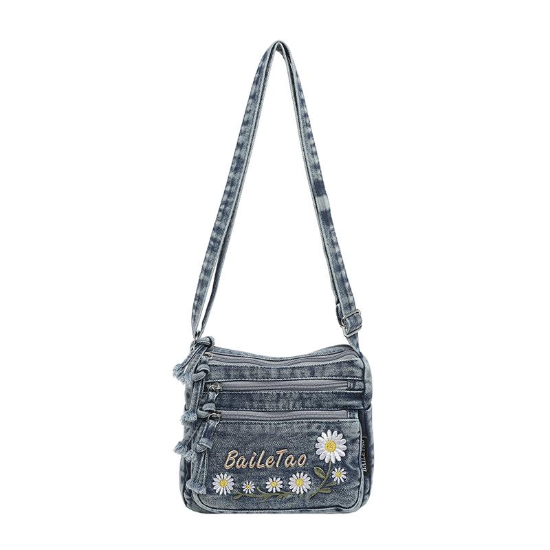Lightweight Denim Zipper Crossbody Bag Stitching Line Embroidery Decoration Bag Hot Sale Casual Youth Women s Shoulder Bags
Lightweight Denim Zipper Crossbody Bag Stitching Line Embroidery Decoration Bag Hot Sale Casual Youth Women s Shoulder Bags