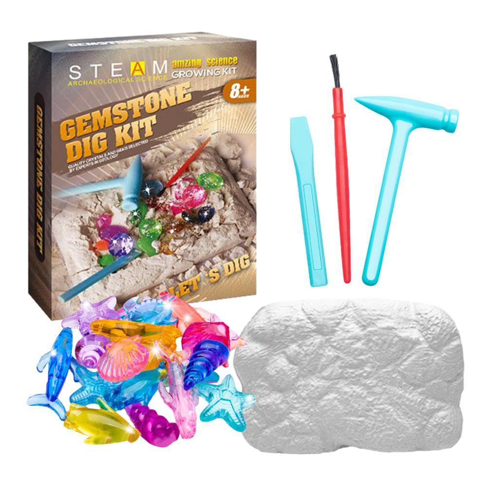 Gemstone Dig Kits For Kids Educational Toy Crystal Mining Archaeology Excavation Dig Gem Stones Children STEM Learning Gifts
Gemstone Dig Kits For Kids Educational Toy Crystal Mining Archaeology Excavation Dig Gem Stones Children STEM Learning Gifts