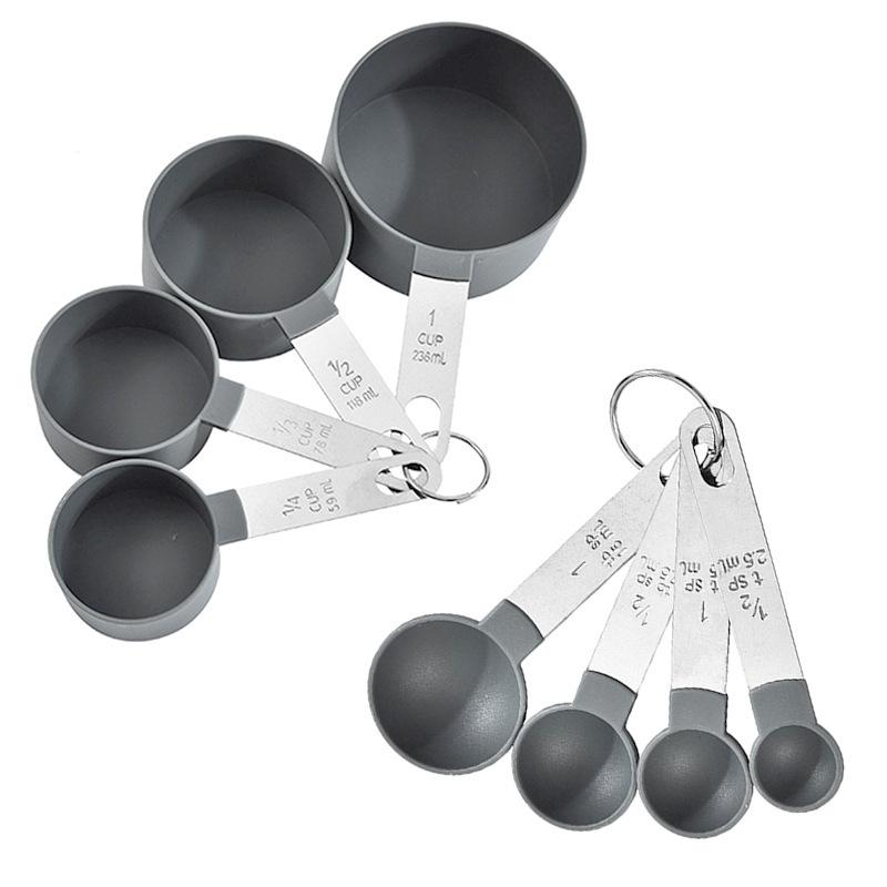 8pcs Measuring Cups & Spoons Set,Stackable Nesting Measure Cups with Stainless Steel Handle,Kitchen Gadgets for Cooking & Baking сірий
8pcs Measuring Cups & Spoons Set,Stackable Nesting Measure Cups with Stainless Steel Handle,Kitchen Gadgets for Cooking & Baking сірий
