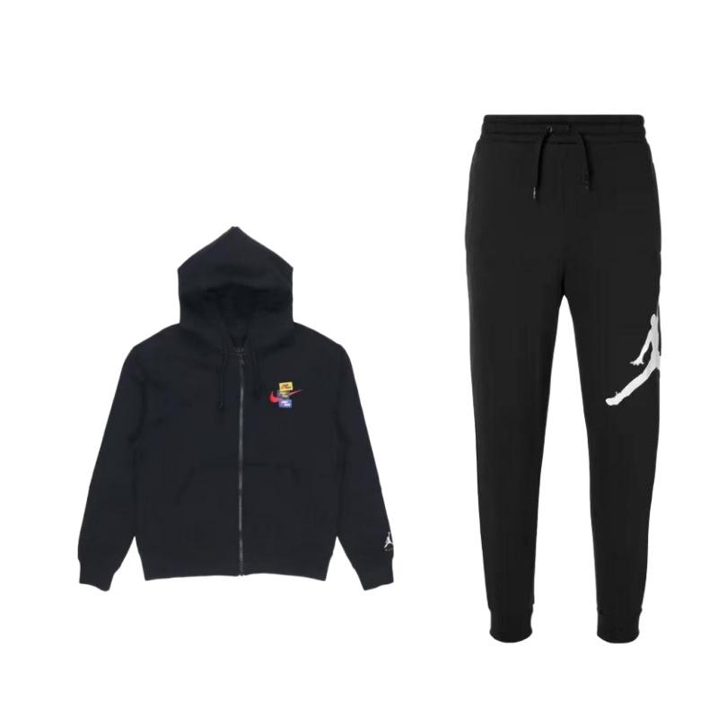 Jordan Woven Logo Zip-Up Hoodie And Cuffed Mid-Waist Long Pants Casual Sports Set Men sets Black DA6804-010+DH7727-010 M
Jordan Woven Logo Zip-Up Hoodie And Cuffed Mid-Waist Long Pants Casual Sports Set Men sets Black DA6804-010+DH7727-010 M
