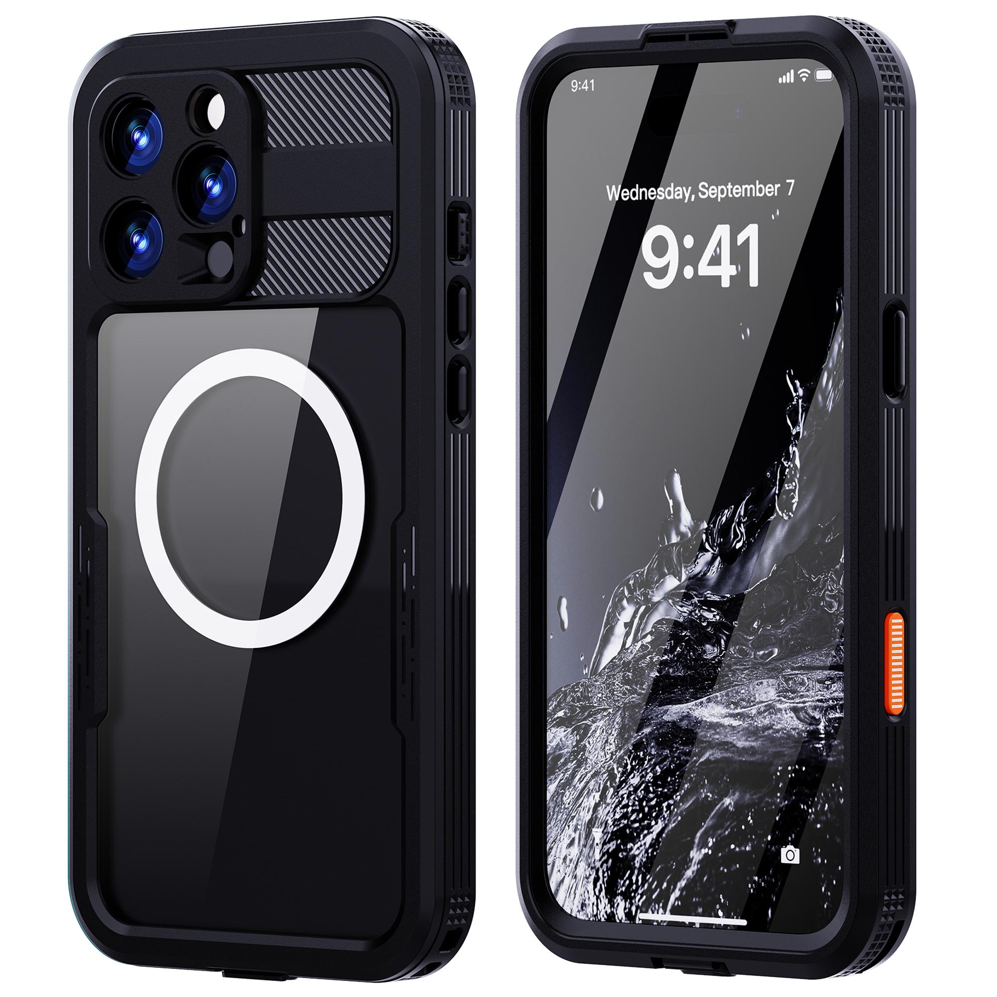 REDPEPPER For iPhone 16 Pro Max Case Compatible with MagSafe IP68 Waterproof Clear Phone Cover Black
REDPEPPER For iPhone 16 Pro Max Case Compatible with MagSafe IP68 Waterproof Clear Phone Cover Black