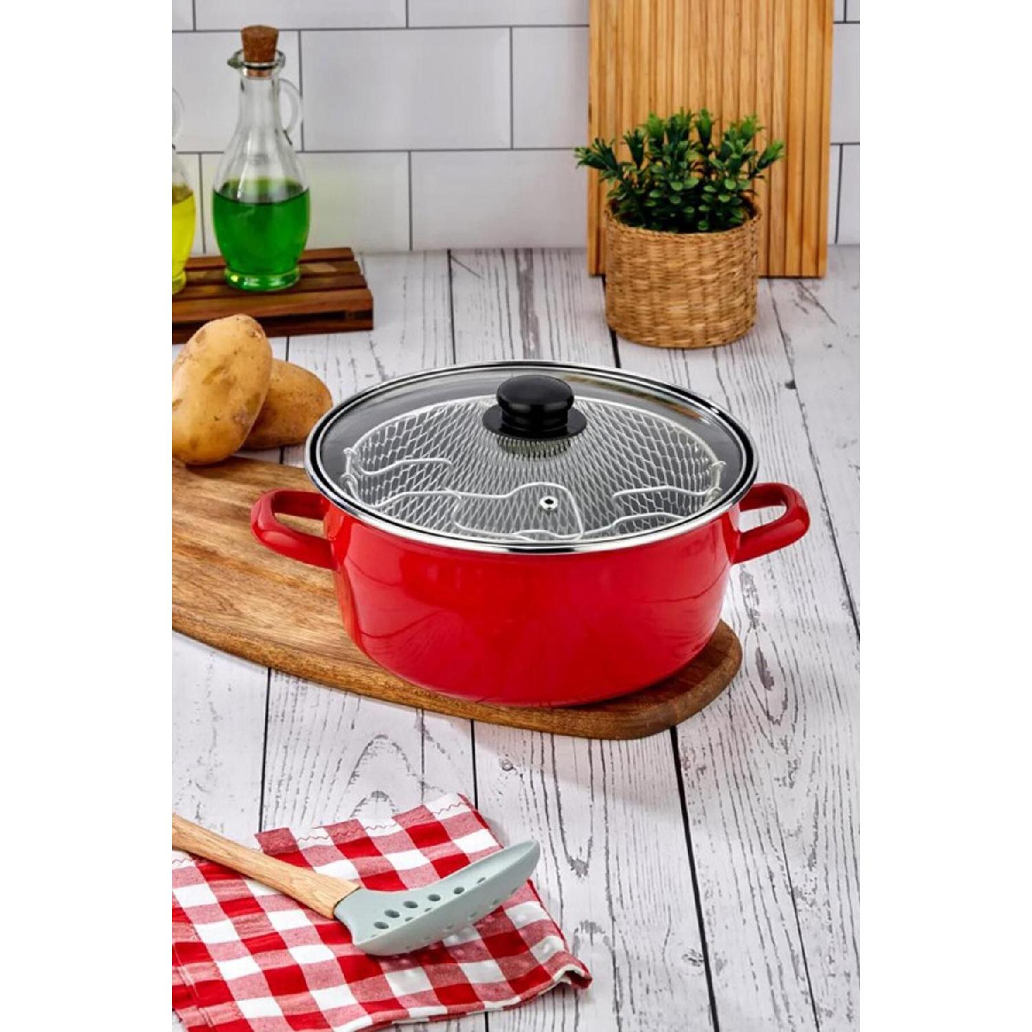 Ulusoy Enamel Glass Cover Potato Pepper Susse Frying Pouver Fritz 24x11 Cm 3 Piece червоний
Ulusoy Enamel Glass Cover Potato Pepper Susse Frying Pouver Fritz 24x11 Cm 3 Piece червоний