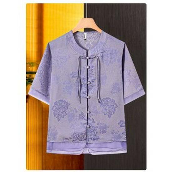 Mom s Summer Chiffon Plus-Size Short-Sleeve Top for Middle-Aged Women 3XL фіолетовий
Mom s Summer Chiffon Plus-Size Short-Sleeve Top for Middle-Aged Women 3XL фіолетовий