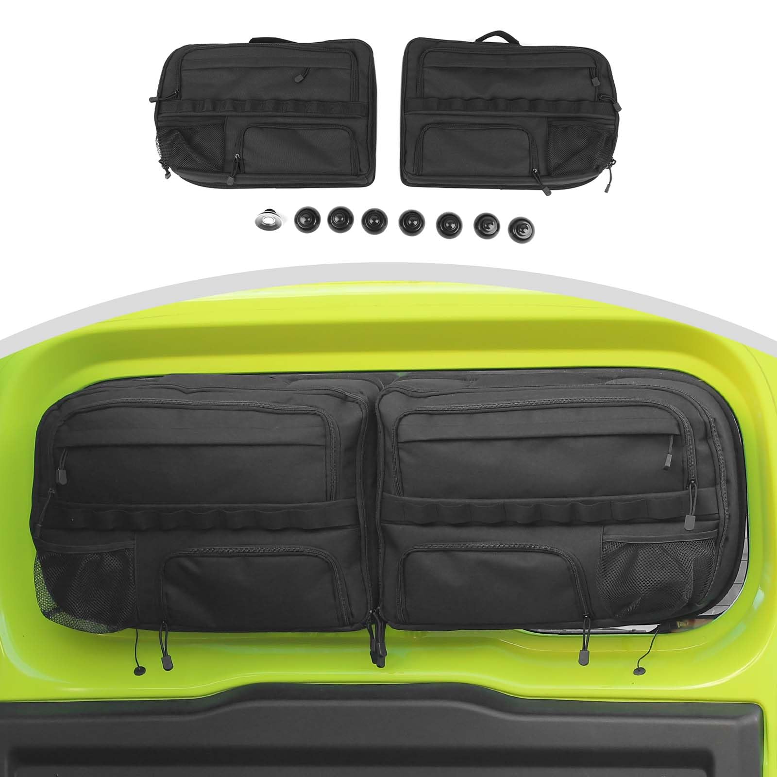 ANTC Trunk Side Storage Bag for Suzuki Jimny JB64 JB74 Tail Box Rear Suitcase Side Storage Bag Net Car Small Item Storage Net Easy Installation чорний
ANTC Trunk Side Storage Bag for Suzuki Jimny JB64 JB74 Tail Box Rear Suitcase Side Storage Bag Net Car Small Item Storage Net Easy Installation чорний