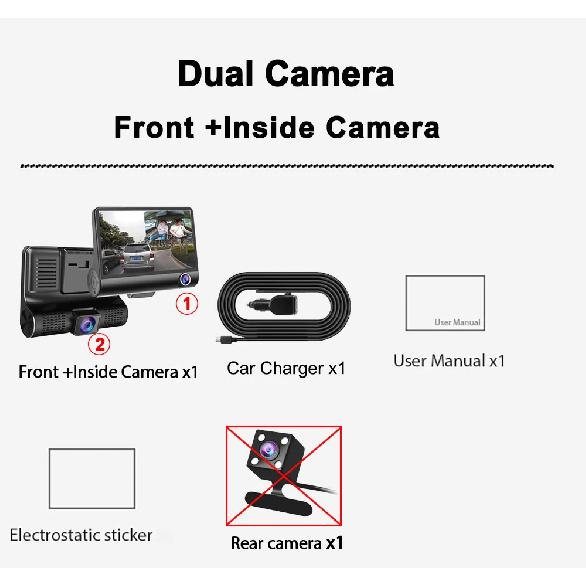 3 Cameras Lens 4.0In Car DVR Dash Cam HD Dash Camera Dual Lens Video Recorder 1080P Black Box Cycle Dashcam Mirror None
3 Cameras Lens 4.0In Car DVR Dash Cam HD Dash Camera Dual Lens Video Recorder 1080P Black Box Cycle Dashcam Mirror None