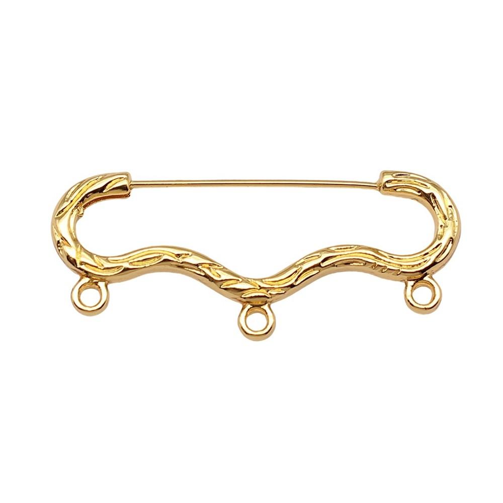 Multi Hole Textured Safety Pins Brooch Connectors For Jewelry Components A01-10pcs-46x20mm
Multi Hole Textured Safety Pins Brooch Connectors For Jewelry Components A01-10pcs-46x20mm