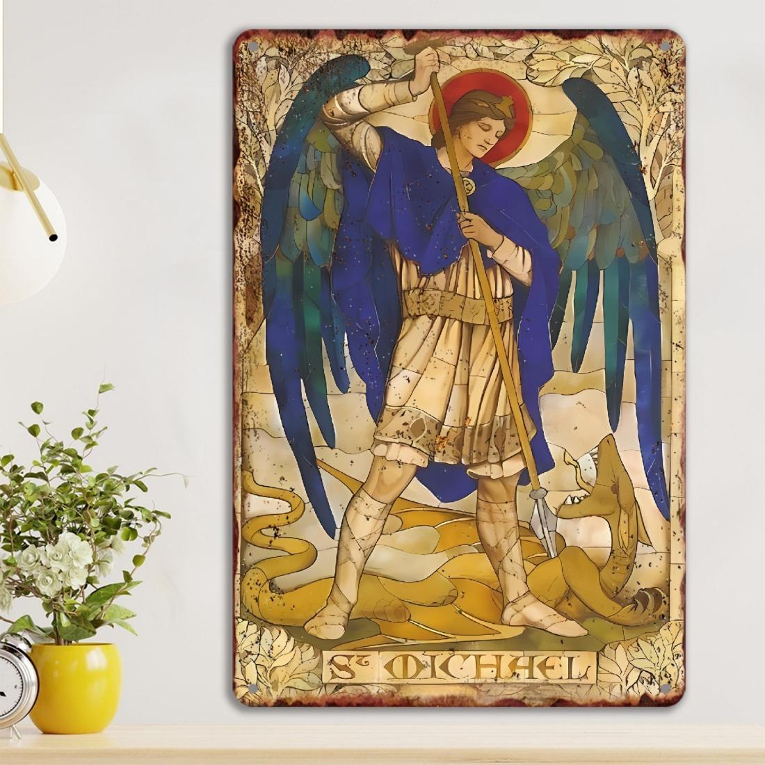 Archangel Michael Vintage Aluminum Sign, Portrait Orientation, Durable Metal Wall Art for Home 20x30cm
Archangel Michael Vintage Aluminum Sign, Portrait Orientation, Durable Metal Wall Art for Home 20x30cm