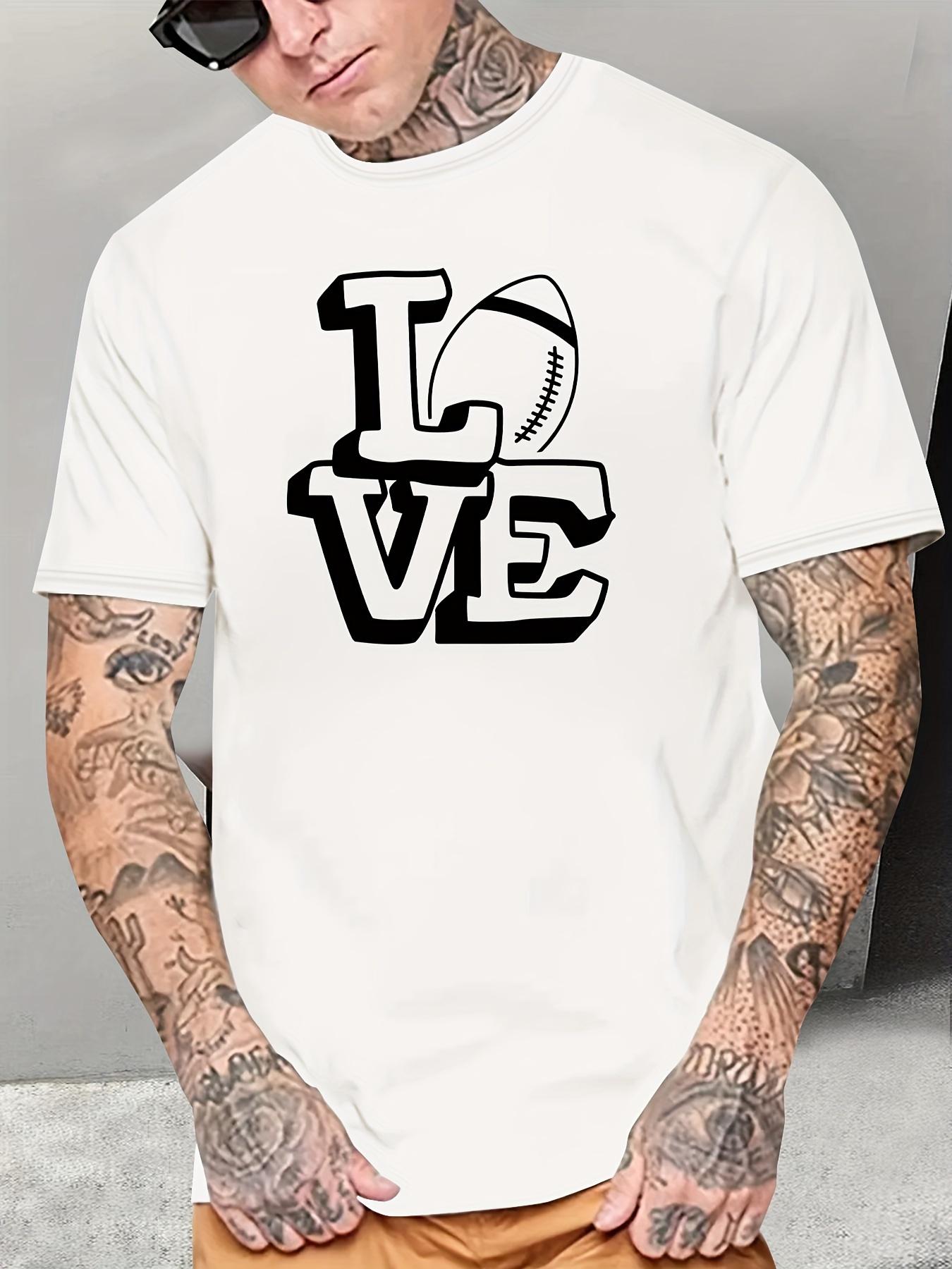 Футболка с принтом LOVE Football, Футболки для мужчин, Повседневная футболка с коротким рукавом на лето XXXXXL белый
Футболка с принтом LOVE Football, Футболки для мужчин, Повседневная футболка с коротким рукавом на лето XXXXXL белый