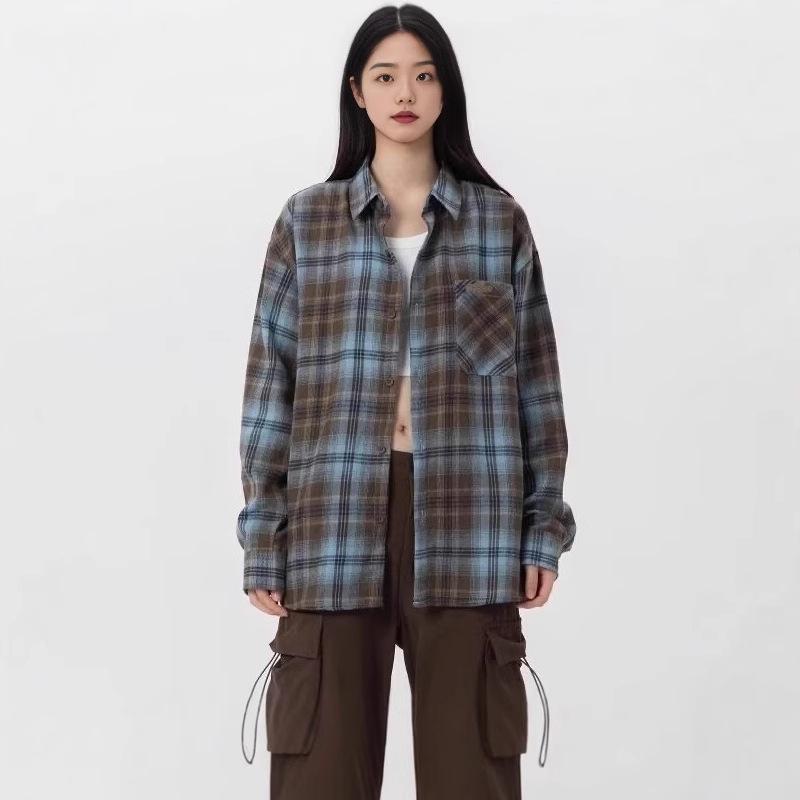 Women s American Retro Plaid Long Sleeve Shirt - Autumn Chic, Loose Fit, High-end Pique Jacket Style M коричневий
Women s American Retro Plaid Long Sleeve Shirt - Autumn Chic, Loose Fit, High-end Pique Jacket Style M коричневий
