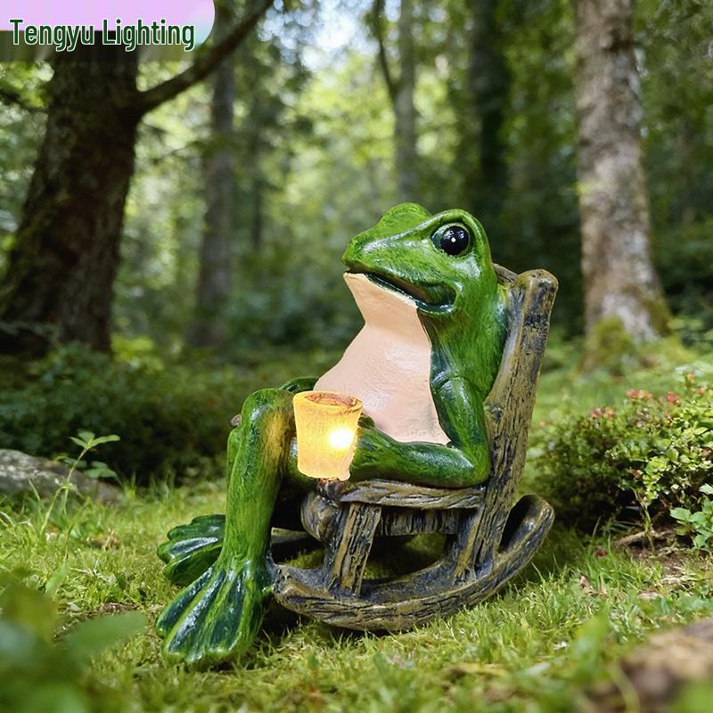 New Solar-Powered Frog Rocking Chair Resin Lamp - Creative Outdoor Courtyard/Balcony Ornament Gift Solar-Powered Rocking Chair Frog
New Solar-Powered Frog Rocking Chair Resin Lamp - Creative Outdoor Courtyard/Balcony Ornament Gift Solar-Powered Rocking Chair Frog