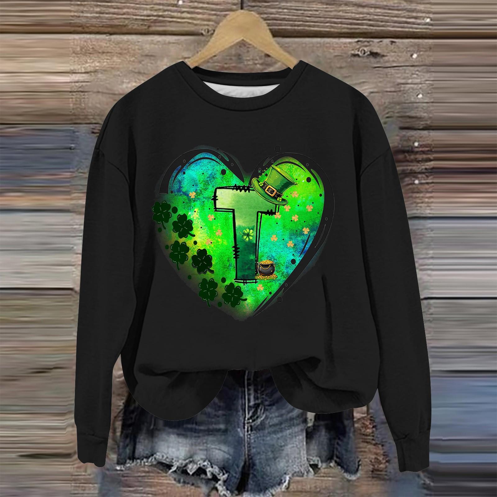 Жіноча мода St. Осінній вільний світшот з круглим вирізом і довгим рукавом із принтом до Дня Патрика XXXL
Жіноча мода St. Осінній вільний світшот з круглим вирізом і довгим рукавом із принтом до Дня Патрика XXXL