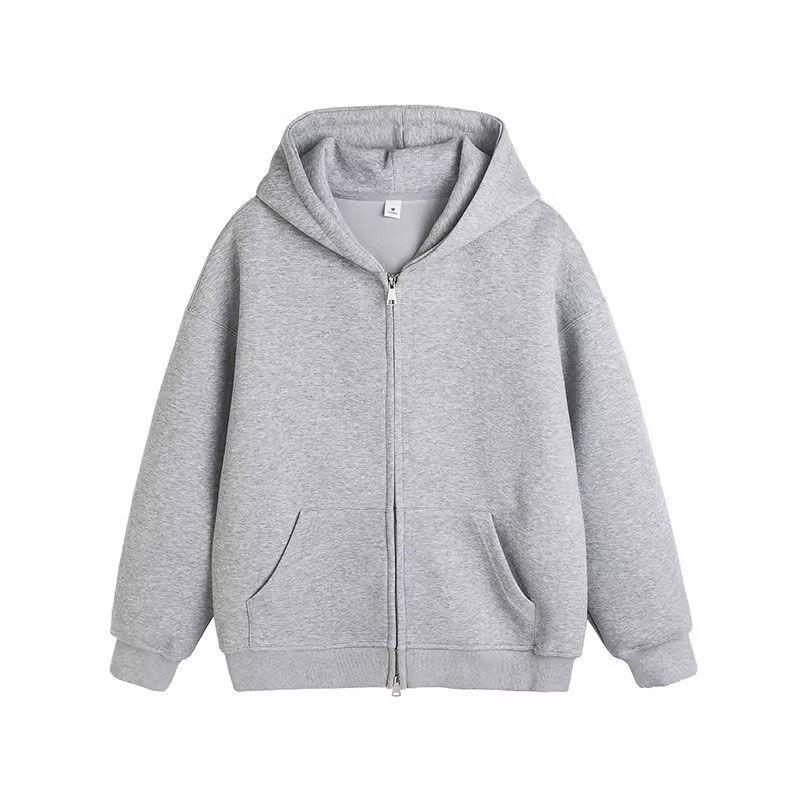 450g Fleece-Lined Drop Shoulder Pure Cotton Zipper Hoodie (No Hood, Large Fit, Double Zipper, Same Color Base, Trendy Brand) Double Extra Large світло-сірий колір
450g Fleece-Lined Drop Shoulder Pure Cotton Zipper Hoodie (No Hood, Large Fit, Double Zipper, Same Color Base, Trendy Brand) Double Extra Large світло-сірий колір