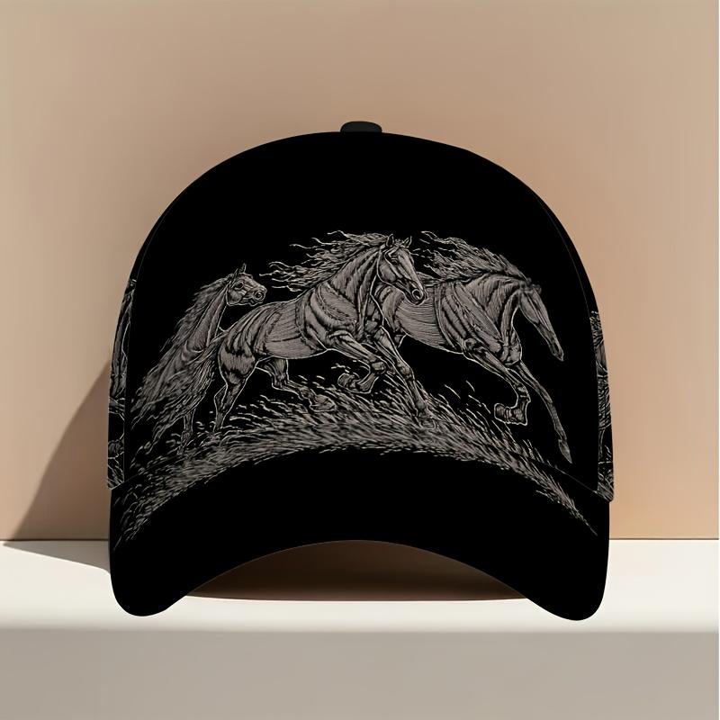 Galloping Horses Trio Print Classic Baseball Cap Stylish Adjustable Duckbill Hat Easy to Adjust Comfortable for All-Day Wear
Galloping Horses Trio Print Classic Baseball Cap Stylish Adjustable Duckbill Hat Easy to Adjust Comfortable for All-Day Wear