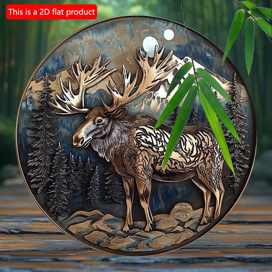 2d Flat 20*20cm, Majestic Moose and Nature Scene, Round Wooden Wall Art, Outdoor Decor, Wooden wall Sign, for Home, Kitchen, Bedroom, Bar. 20x20cm
2d Flat 20*20cm, Majestic Moose and Nature Scene, Round Wooden Wall Art, Outdoor Decor, Wooden wall Sign, for Home, Kitchen, Bedroom, Bar. 20x20cm