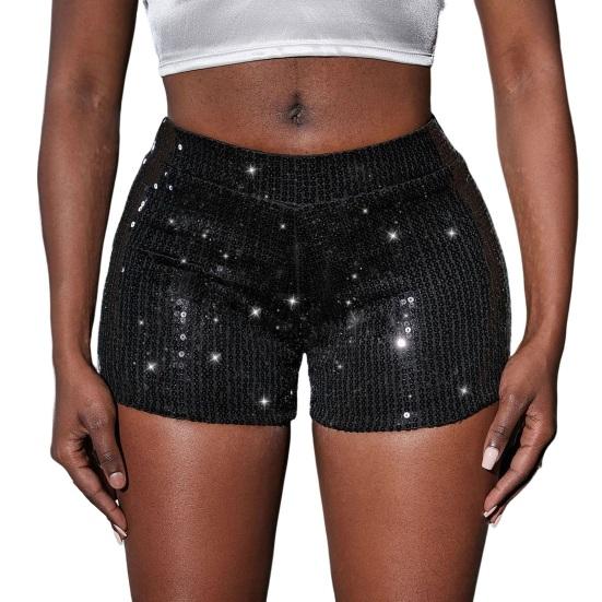 High Waist Shiny Sequins Shorts Women Glittery Straight Leg Party Stage Performance Clubwear XL чорний
High Waist Shiny Sequins Shorts Women Glittery Straight Leg Party Stage Performance Clubwear XL чорний