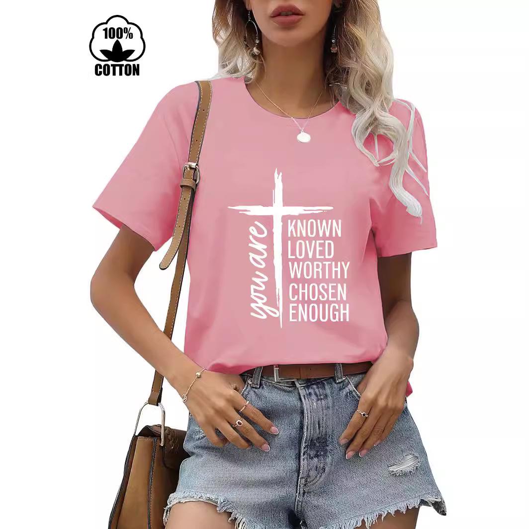 220g Pure Cotton Women s Easter Dopamine T-Shirt - Short-Sleeve, Round Neck, European & American Style L рожевий
220g Pure Cotton Women s Easter Dopamine T-Shirt - Short-Sleeve, Round Neck, European & American Style L рожевий
