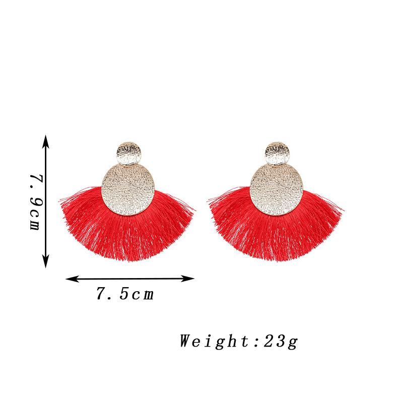 Bohemian Sector Tassel Big Drop Earrings for Women Golden Metal Round Uneven Metal Sheet Dangle Earrings Vintage Party Zircon
Bohemian Sector Tassel Big Drop Earrings for Women Golden Metal Round Uneven Metal Sheet Dangle Earrings Vintage Party Zircon