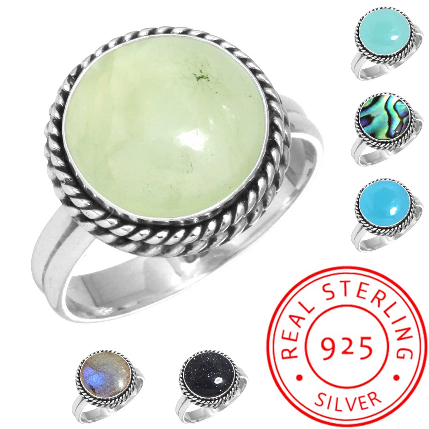 925 Sterling Silver Ring Women Gemstone Handmade Jewelry Engagement Gift Aqua Blue Chalcedony Abalone Shell Blue Sunstone Labradorite Prehnite Boho 13
925 Sterling Silver Ring Women Gemstone Handmade Jewelry Engagement Gift Aqua Blue Chalcedony Abalone Shell Blue Sunstone Labradorite Prehnite Boho 13