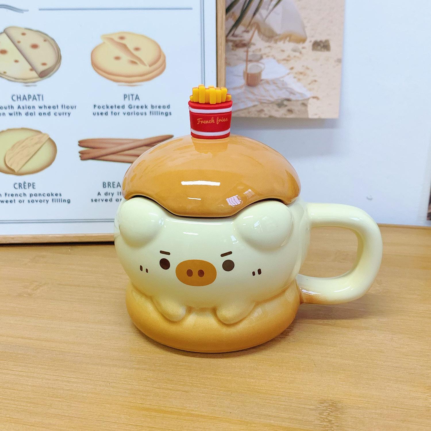 Кружка-гамбургер Керамическая Милая Кружка для Девочки с Крышкой Ложкой Высокая ценность Чашка для Воды Дом Офис Кофейная Чашка Мужская 301-400ml
Кружка-гамбургер Керамическая Милая Кружка для Девочки с Крышкой Ложкой Высокая ценность Чашка для Воды Дом Офис Кофейная Чашка Мужская 301-400ml