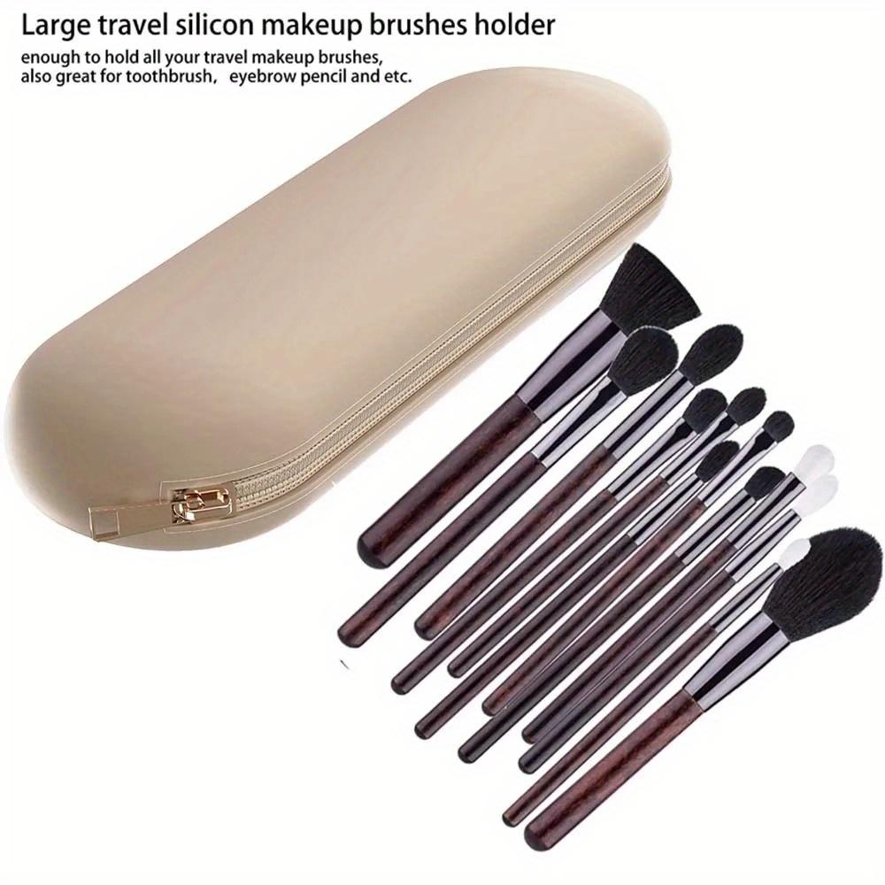 Large Travel Makeup Brush Holder, Silicone Portable Cosmetic Brush Organizer Case, Soft Makeup Brush Purse for Travel хаки
Large Travel Makeup Brush Holder, Silicone Portable Cosmetic Brush Organizer Case, Soft Makeup Brush Purse for Travel хаки