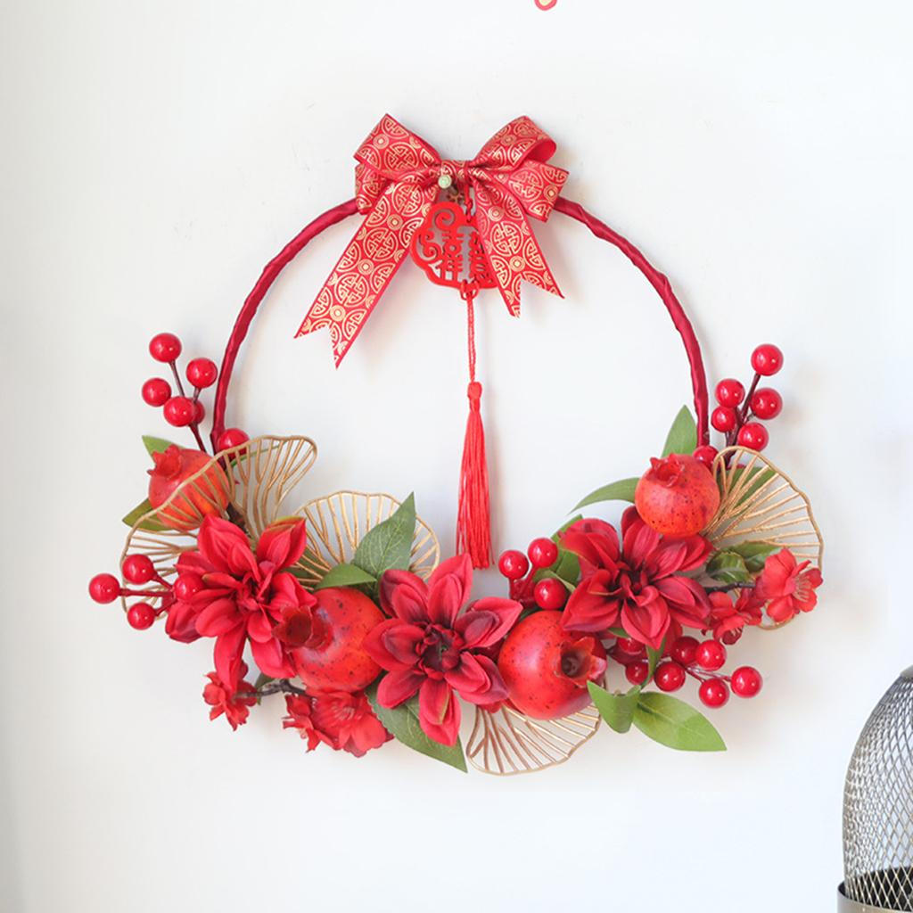 Artificial Wreath Pomegranate Garland Tree Hanging Decor for Front Door Home 30cm Outer Diameter
Artificial Wreath Pomegranate Garland Tree Hanging Decor for Front Door Home 30cm Outer Diameter