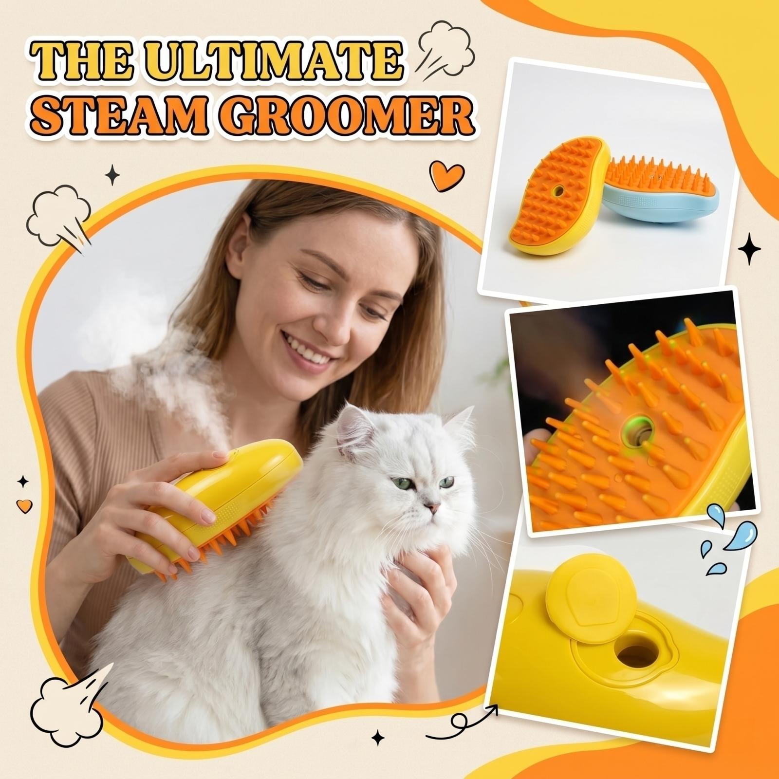Pet Spray Massage Comb Dog Hair Floating Steam Comb One Size жовтий
Pet Spray Massage Comb Dog Hair Floating Steam Comb One Size жовтий