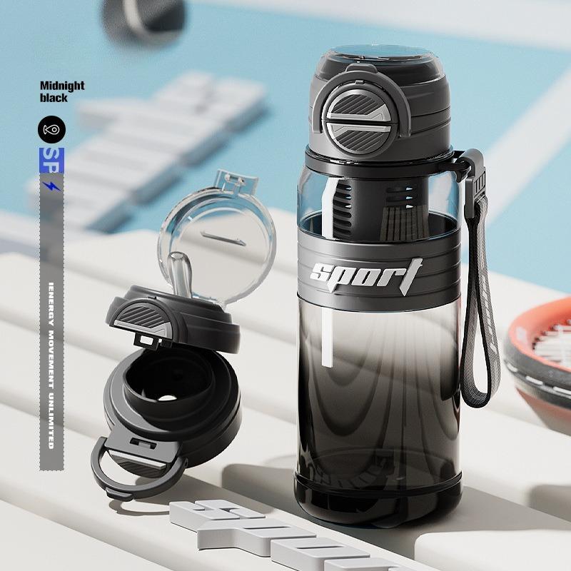 800ml Leakproof Tritan Dual-Mouth Bottle BPA-Free Sports Water Cup with Straw Tea Strainer & Carry Strap-Gym Hiking Essentials 800ml чёрный
800ml Leakproof Tritan Dual-Mouth Bottle BPA-Free Sports Water Cup with Straw Tea Strainer & Carry Strap-Gym Hiking Essentials 800ml чёрный