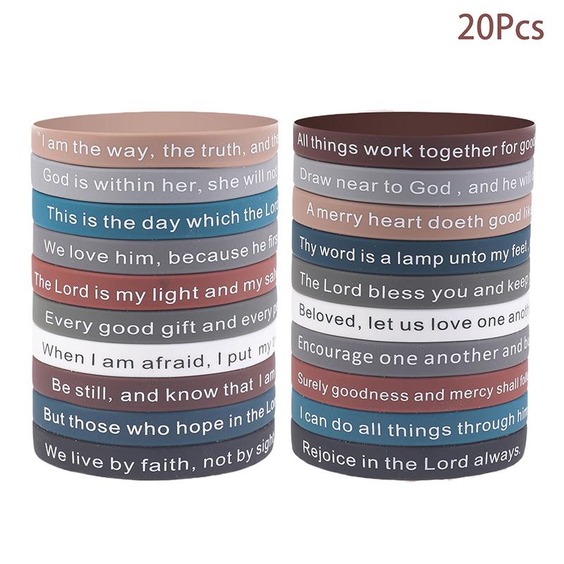 20/40 шт. Религиозные силиконовые браслеты оптом Библейские резиновые браслеты Красочные вдохновляющие христианские силиконовые браслеты 20Pcs
20/40 шт. Религиозные силиконовые браслеты оптом Библейские резиновые браслеты Красочные вдохновляющие христианские силиконовые браслеты 20Pcs