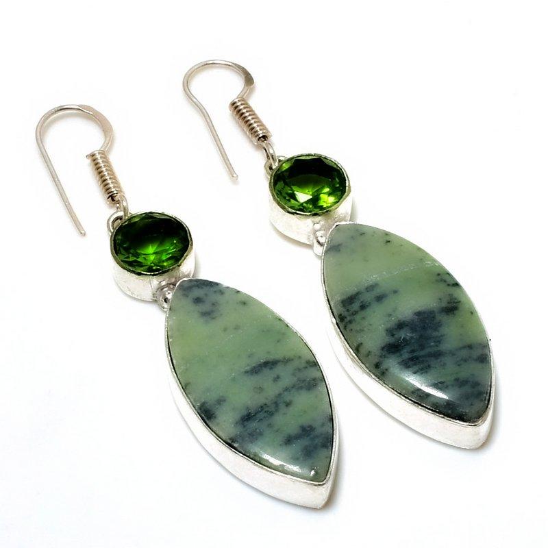 Ювелирные серьги с каммереритом перидот 925 пробы, посеребренные, 2,27 дюйма
Ювелирные серьги с каммереритом перидот 925 пробы, посеребренные, 2,27 дюйма