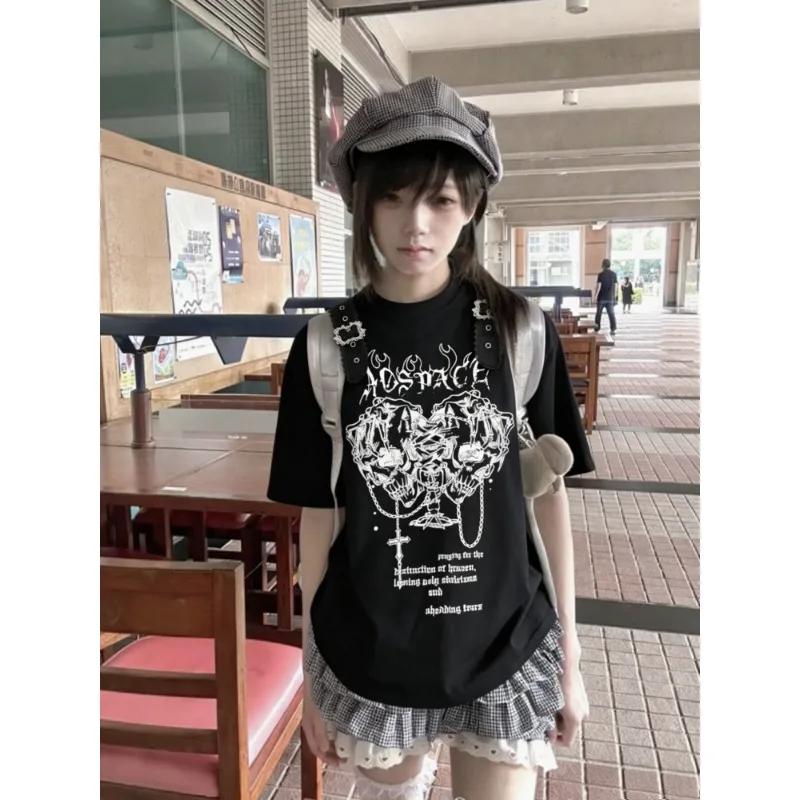 Punk Gothic Printed T-shirts Women Subculture Y2k Tees Elegant Retro T Shirt Black Casual Clothes 2026 Spring Vintage Tees S чёрный
Punk Gothic Printed T-shirts Women Subculture Y2k Tees Elegant Retro T Shirt Black Casual Clothes 2026 Spring Vintage Tees S чёрный