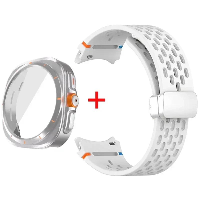 For Samsung Galaxy Watch 7 6 40mm 44mm Silicone Magneti Buckle Band +Change To Case Tempered Glass Full Protective Cover Bumper Galaxy Watch 7 44mm
For Samsung Galaxy Watch 7 6 40mm 44mm Silicone Magneti Buckle Band +Change To Case Tempered Glass Full Protective Cover Bumper Galaxy Watch 7 44mm