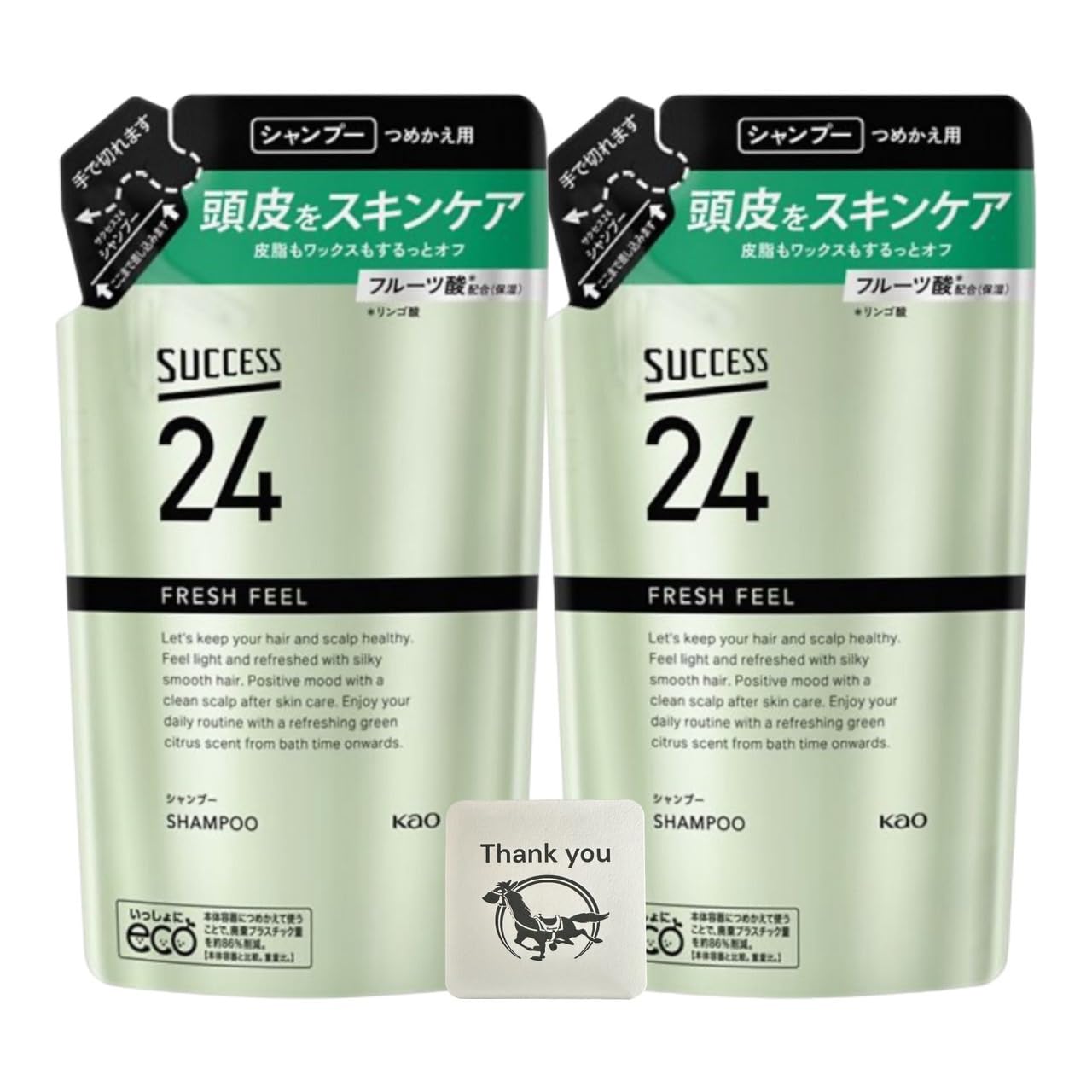Success 24 Fresh Feel Green Citrus Scent Shampoo Refill 320ml Set of 2 + Kunutonn Original Logo Bonus
Success 24 Fresh Feel Green Citrus Scent Shampoo Refill 320ml Set of 2 + Kunutonn Original Logo Bonus