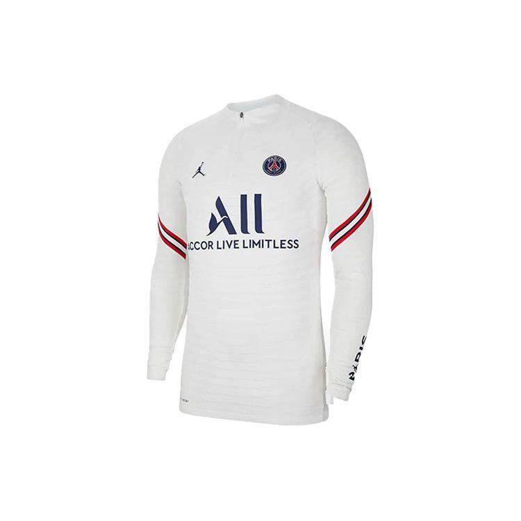 Jordan Dri-FIT ADV Paris Saint-Germain 21-22 Season Player Version Футбольный тренировочный пуловер с полумолнией на молнии, мужские топы, белые CW1378-100
Jordan Dri-FIT ADV Paris Saint-Germain 21-22 Season Player Version Футбольный тренировочный пуловер с полумолнией на молнии, мужские топы, белые CW1378-100