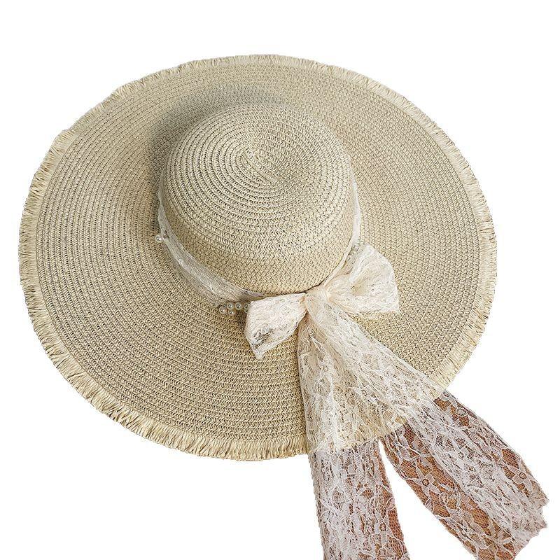 Lace Bow Sun Hat Summer French Braided Brim Sunshade Sunscreen Seaside Beach Vacation Sunscreen Straw Hat Women білий
Lace Bow Sun Hat Summer French Braided Brim Sunshade Sunscreen Seaside Beach Vacation Sunscreen Straw Hat Women білий